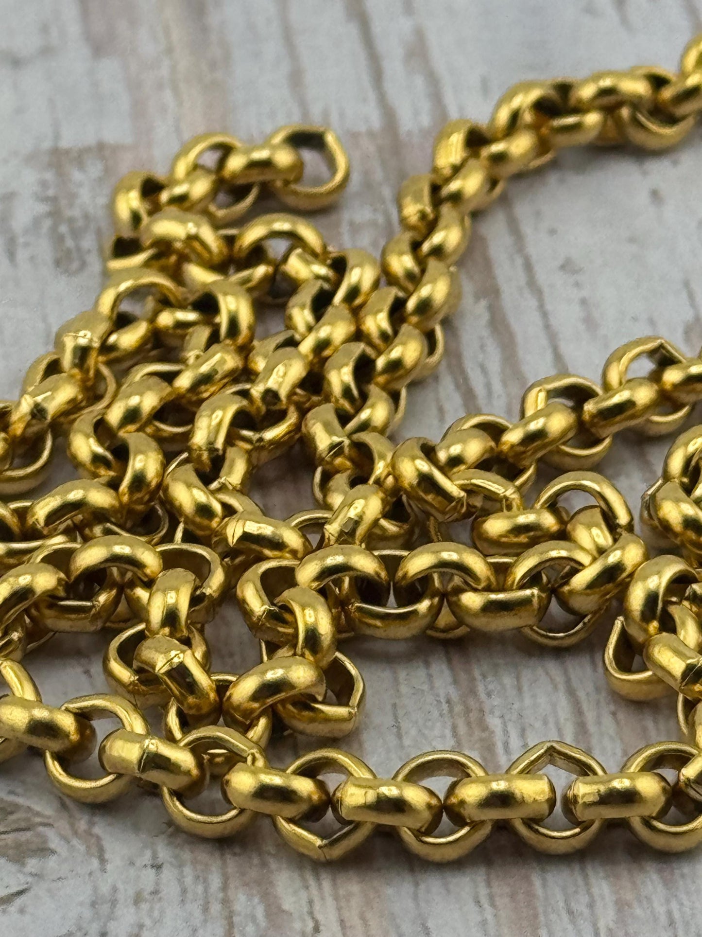 6.8mm Rolo Chain, Antiqued 18k Gold Plated - G119-CH