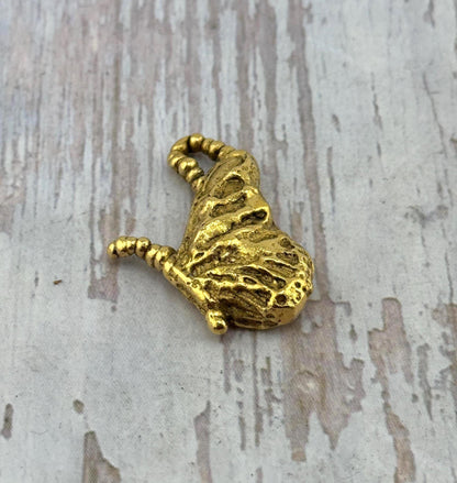 Butterfly Wing Charm, Antiqued 18k Gold Plated - AG116