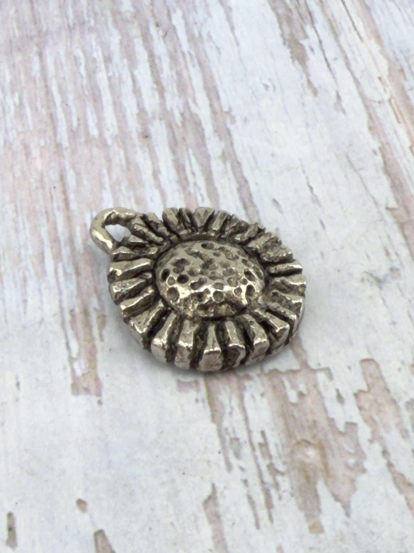 Sunflower Charm, Antiqued Pewter - PT466