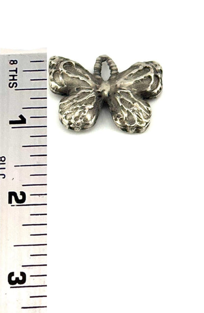Rustic Large Butterfly Charm, Antiqued Pewter - PT471