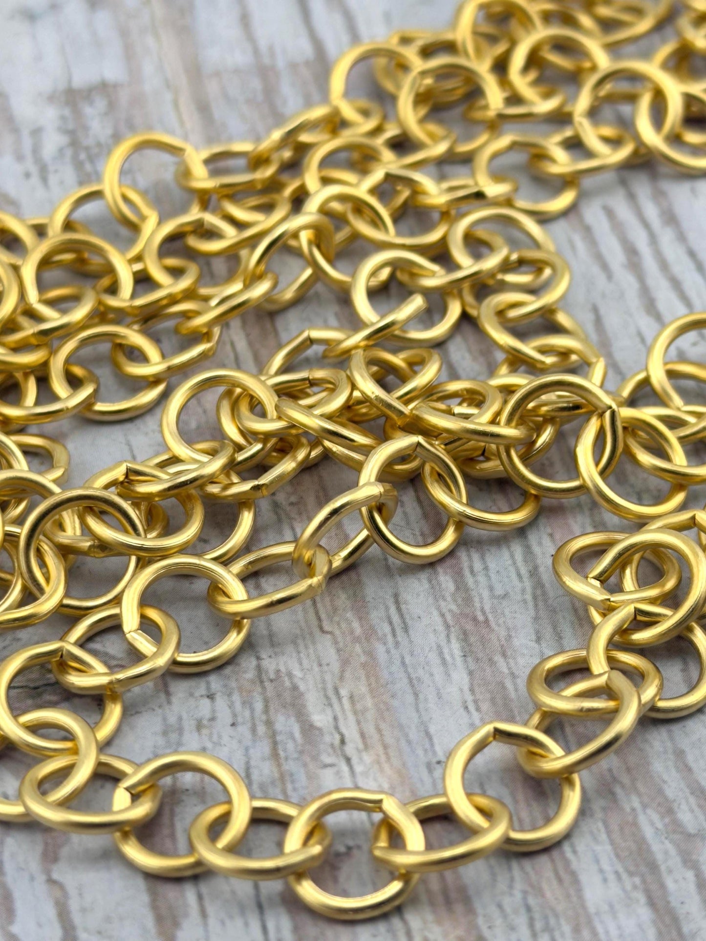 Chaîne maille serpent 10 mm, Plaqué or 18 carats, Finition satinée - S070-CH