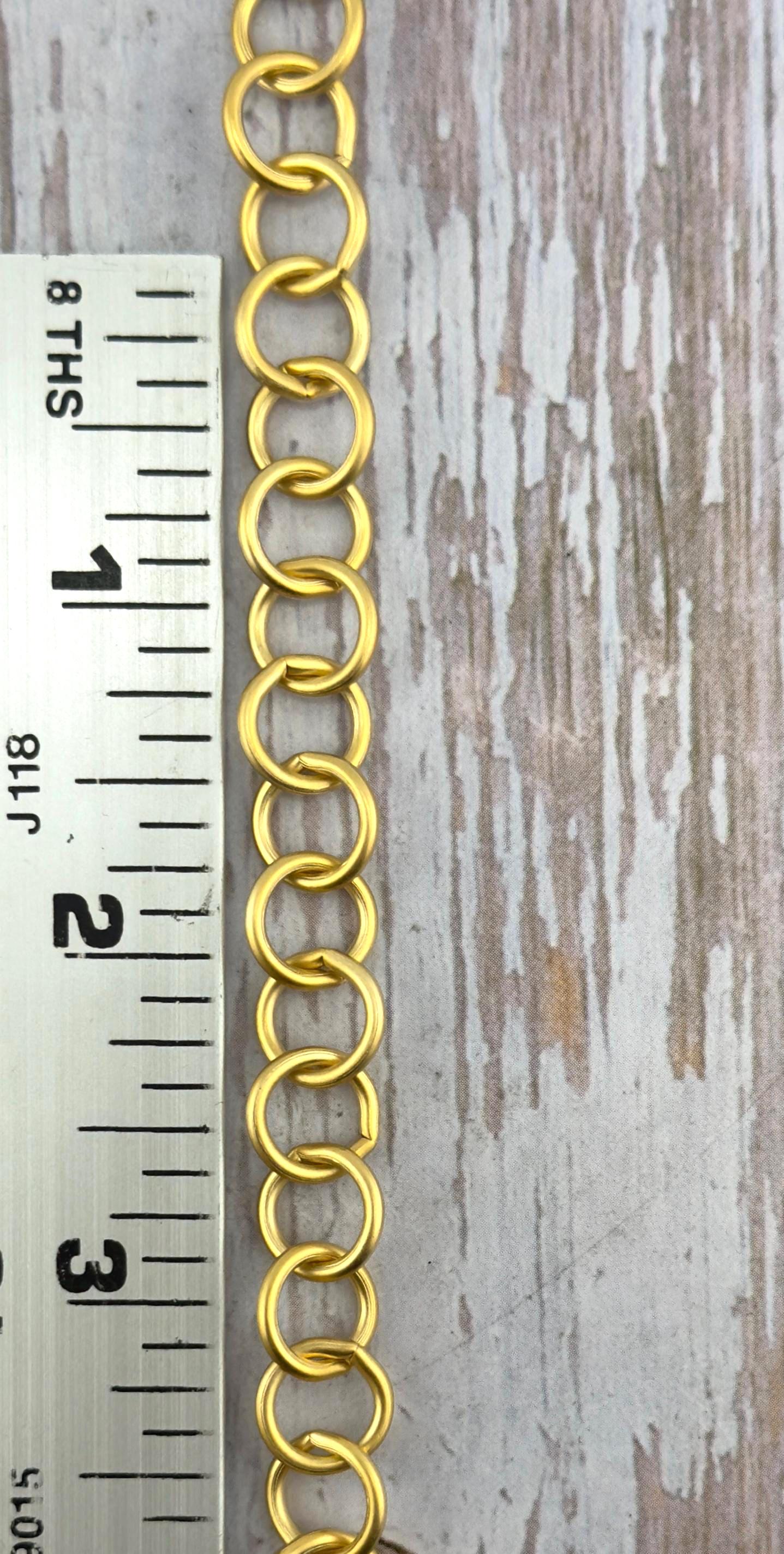 Chaîne maille serpent 10 mm, Plaqué or 18 carats, Finition satinée - S070-CH