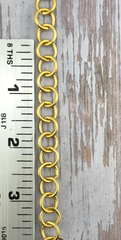 Chaîne maille serpent 10 mm, Plaqué or 18 carats, Finition satinée - S070-CH