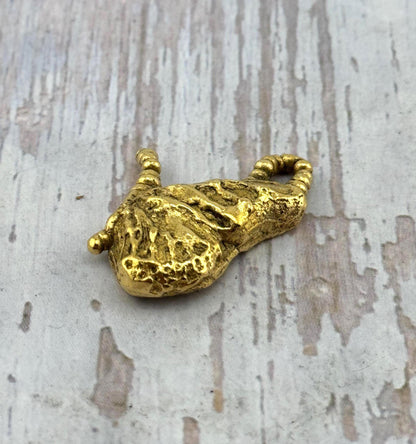 Butterfly Wing Charm, Antiqued 18k Gold Plated - AG116