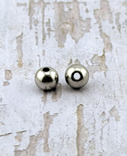 Entretoises rondes de 6 mm (lot de 10), plaquées étain vieilli - PT552