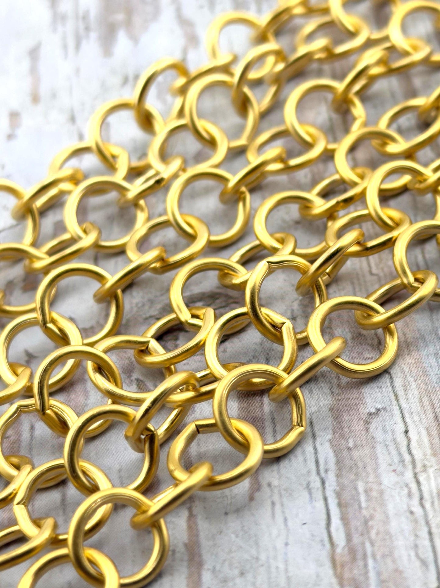 Chaîne maille serpent 10 mm, Plaqué or 18 carats, Finition satinée - S070-CH