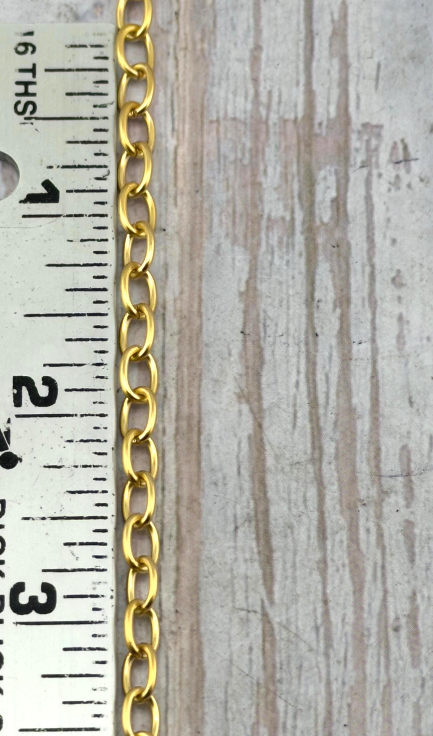 5x7mm Oval Cable Chain, Satin 18k Gold Plated - S083-CH