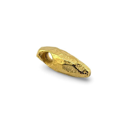 Faceted Metal Drop Bead, Satin 18k Gold Plated - ST322