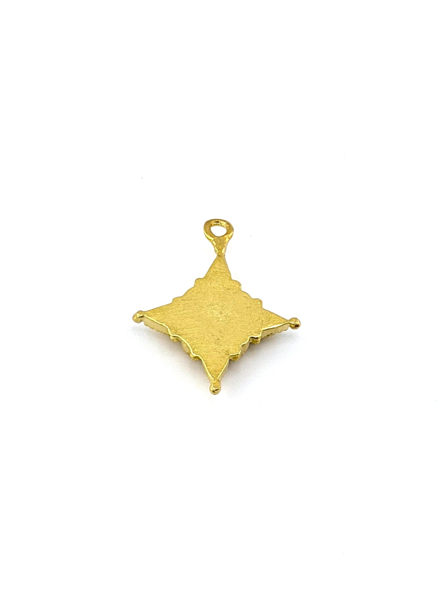 Breloque Croix Fleurie, Plaqué Or 18 carats Satiné - ST638