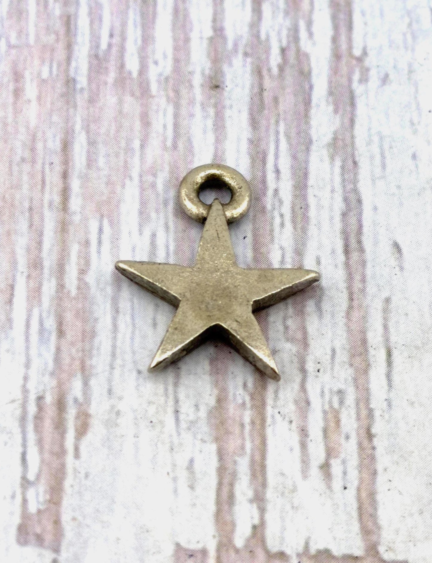 Small Star Charm, Antiqued Pewter - PT671
