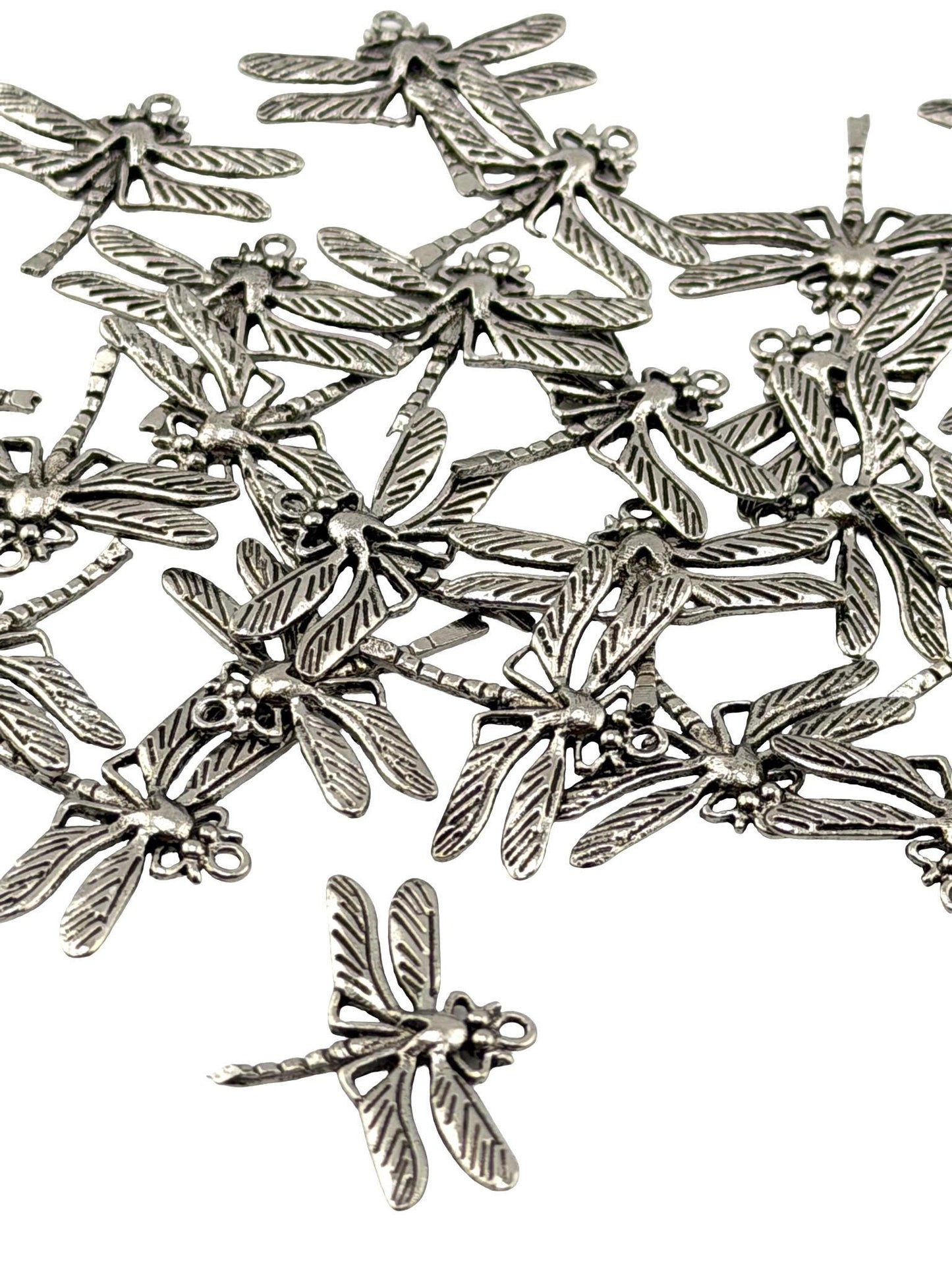 Dragonfly Charms (Set of 2), Antiqued Pewter Plated - PT688