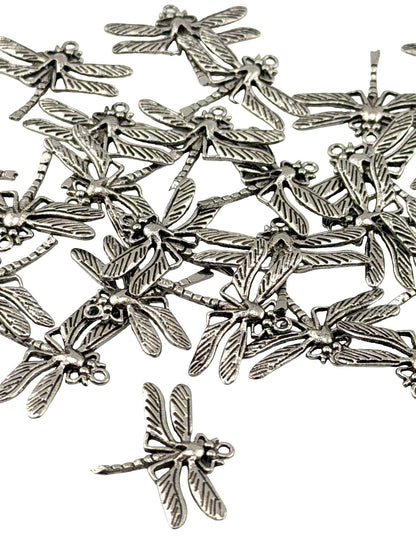 Dragonfly Charms (Set of 2), Antiqued Pewter Plated - PT688