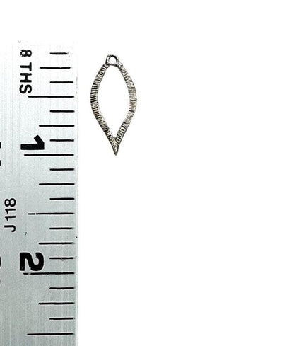 Ridged Teardrop Loops (Set of 2), Antiqued Pewter - PT404