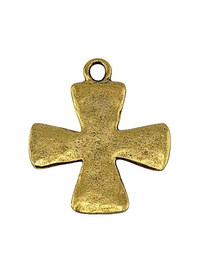 Grand pendentif croix, or 18 carats vieilli - AG049