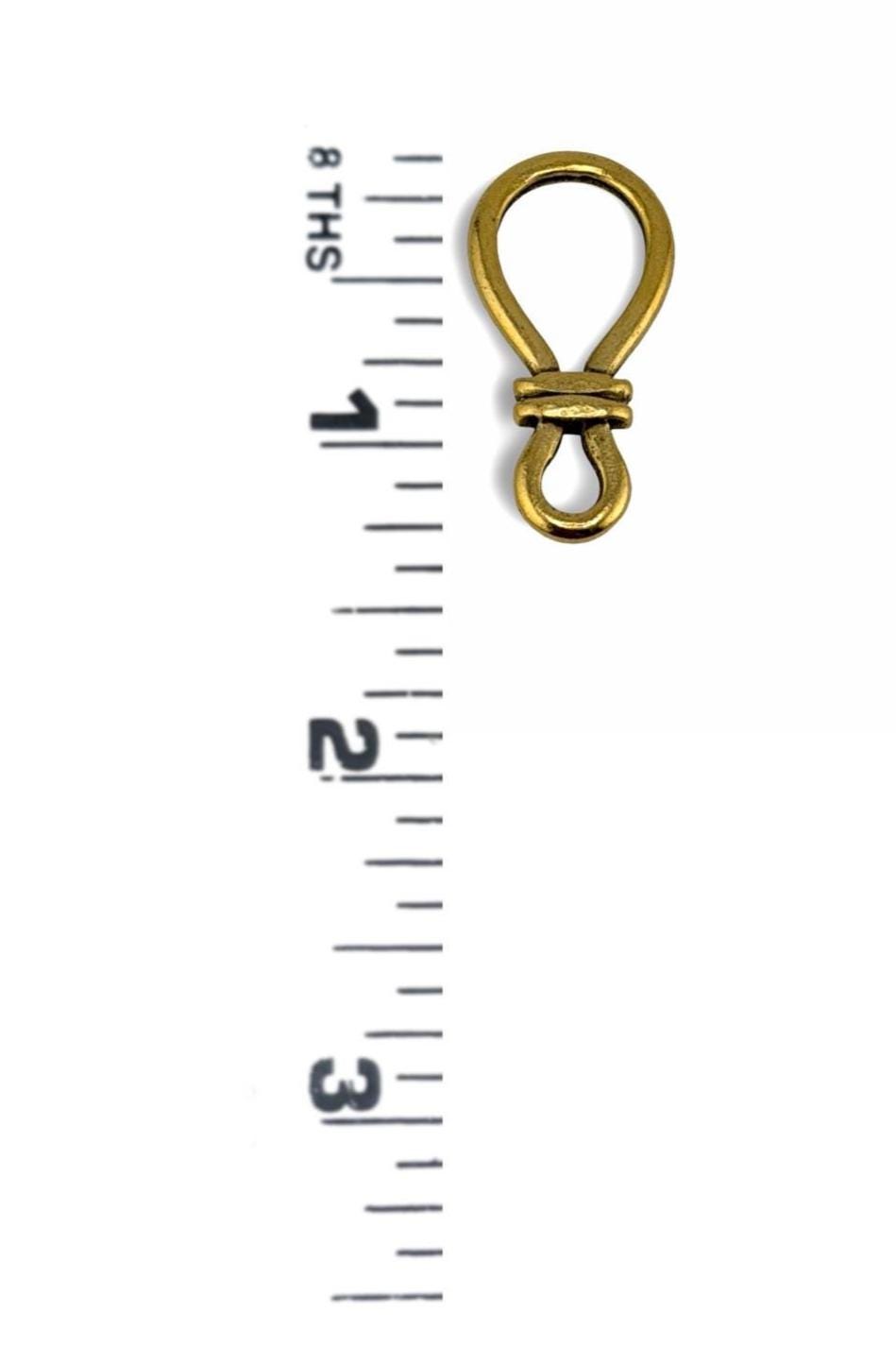 Breloque connecteur à boucle martelée, plaqué or 18 carats vieilli - AG641