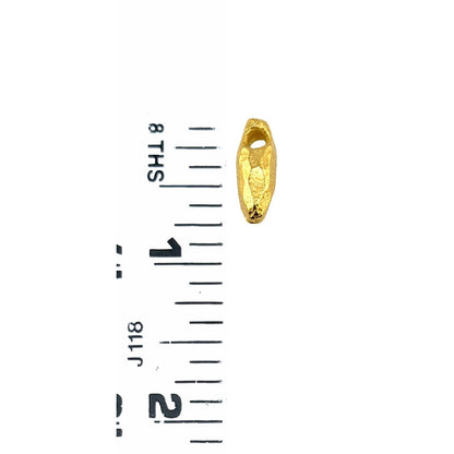 Faceted Metal Drop Bead, Satin 18k Gold Plated - ST322