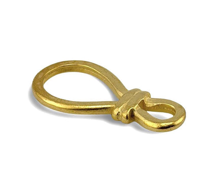 Conector de aro martillado, chapado en oro de 18k satinado - ST658