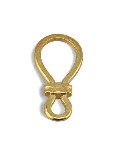 Conector de aro martillado, chapado en oro de 18k satinado - ST658