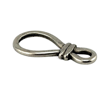 Pendentif connecteur martelé, étain vieilli - PT651