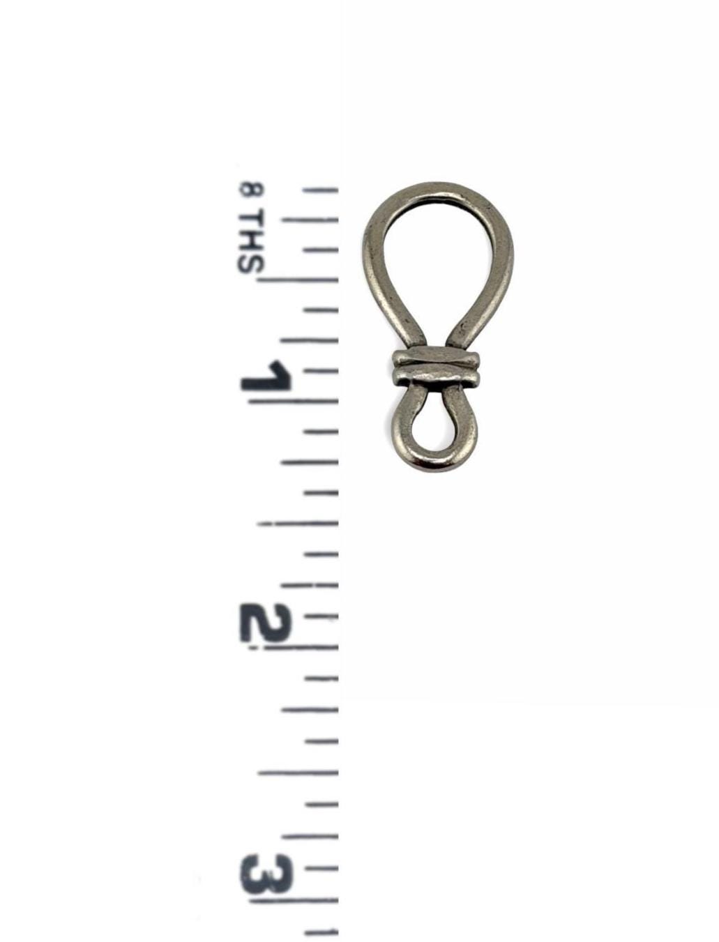 Pendentif connecteur martelé, étain vieilli - PT651
