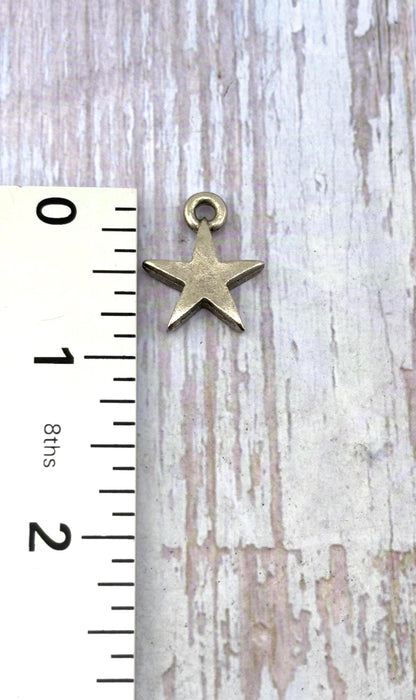 Small Star Charm, Antiqued Pewter - PT671