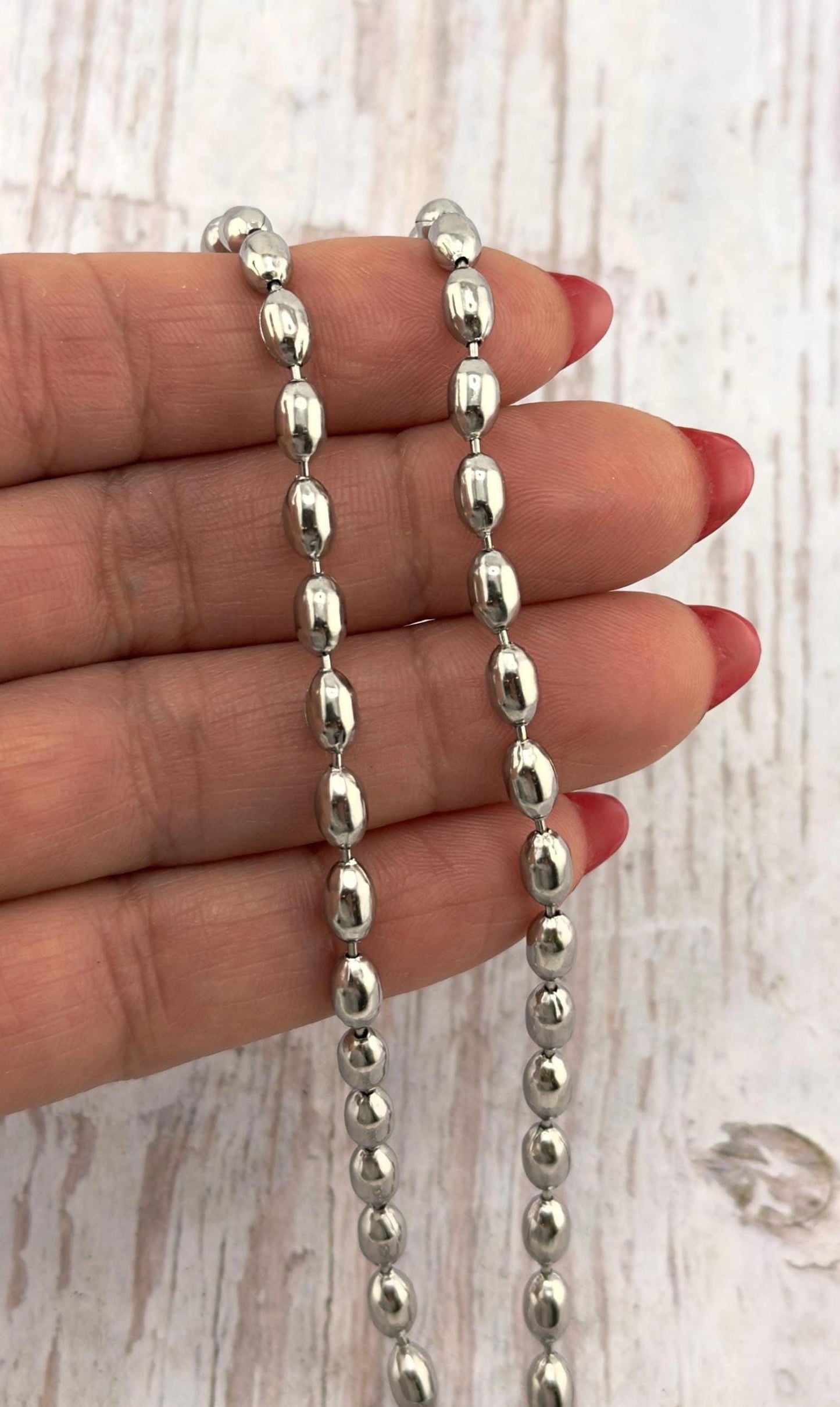 Rice Chain, Stainless Steel