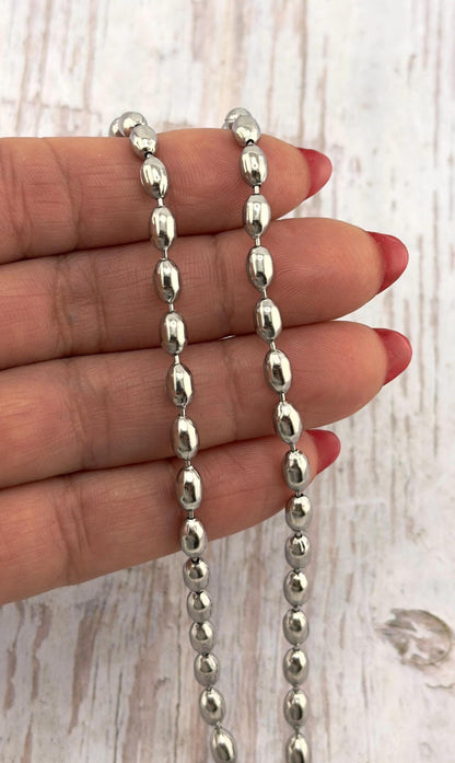 Rice Chain, Stainless Steel