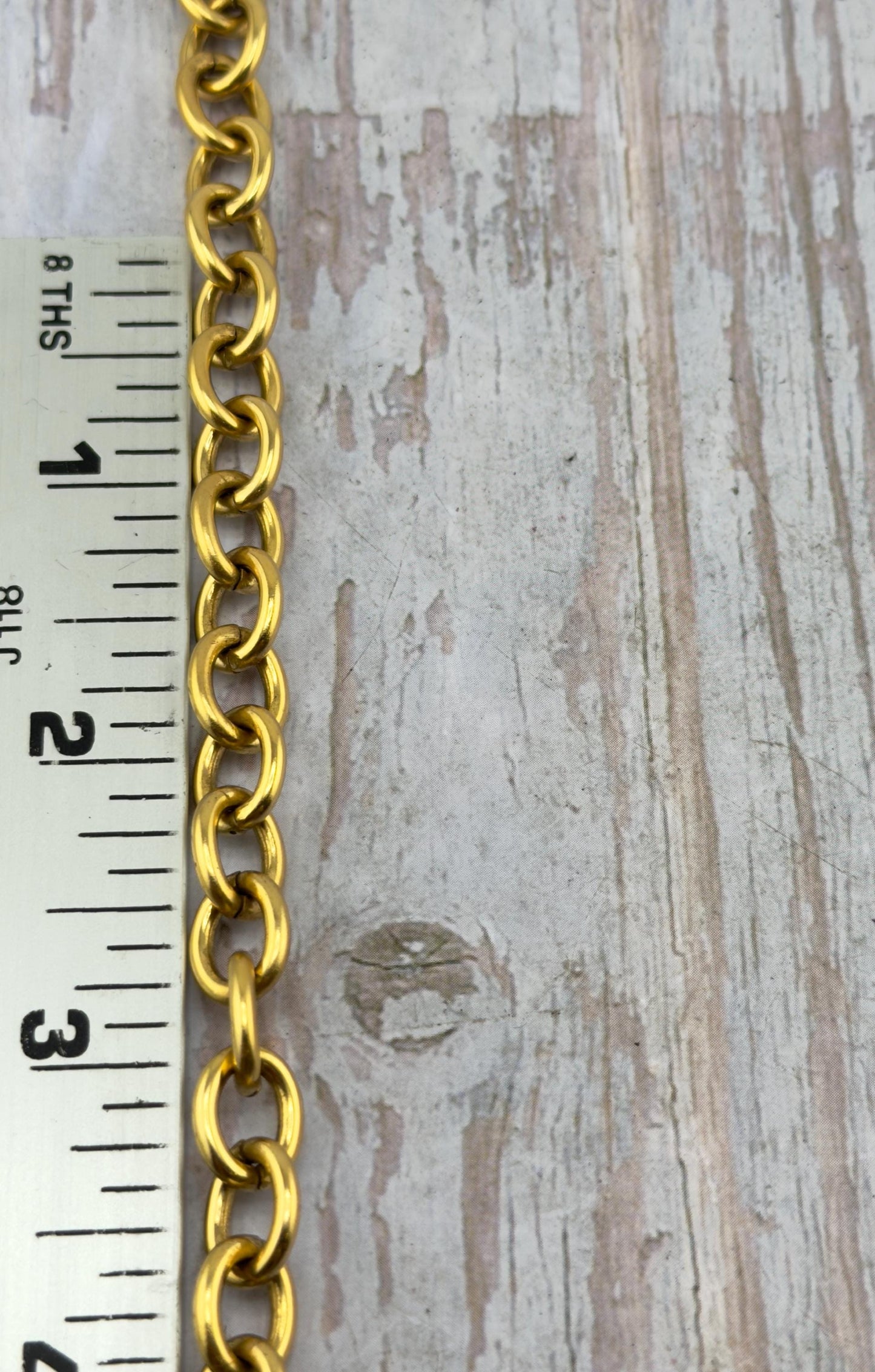 Chaîne torsadée épaisse et lisse, plaquée or 18 carats vieilli - G097-CH