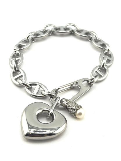 Large Clip Lobster Clasp, Stainless Steel - SS078