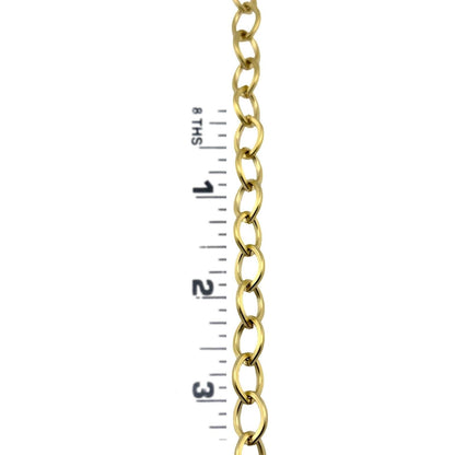 Smooth Chunky Oval Cable Chain, Antiqued 18k Gold Plated - G092-CH