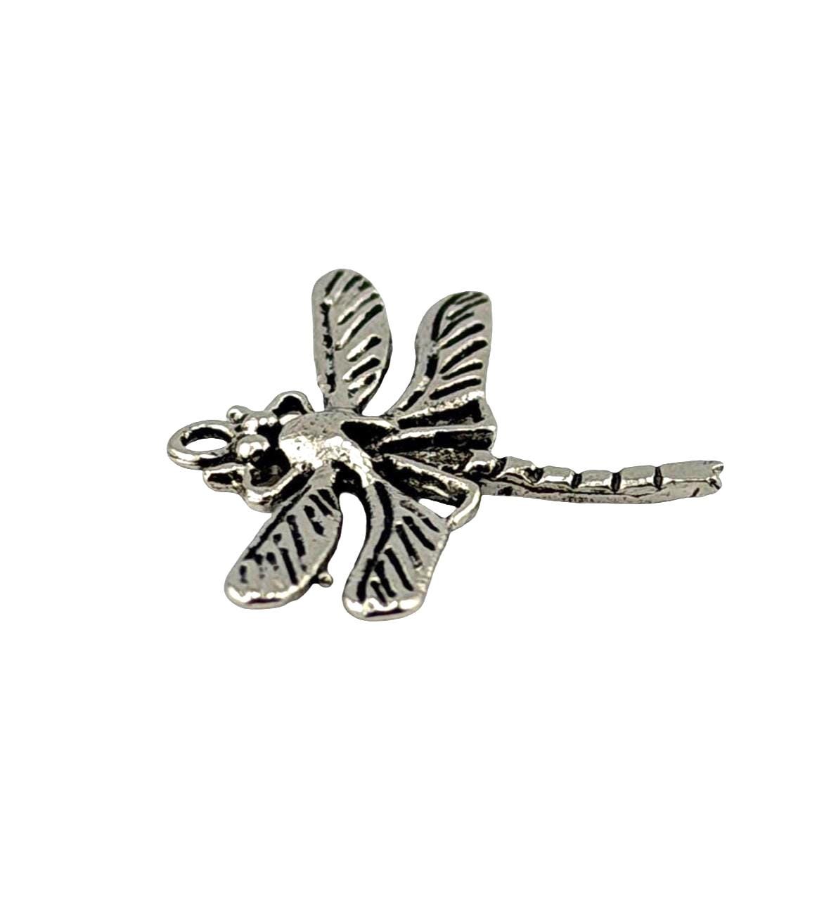 Dragonfly Charms (Set of 2), Antiqued Pewter Plated - PT688