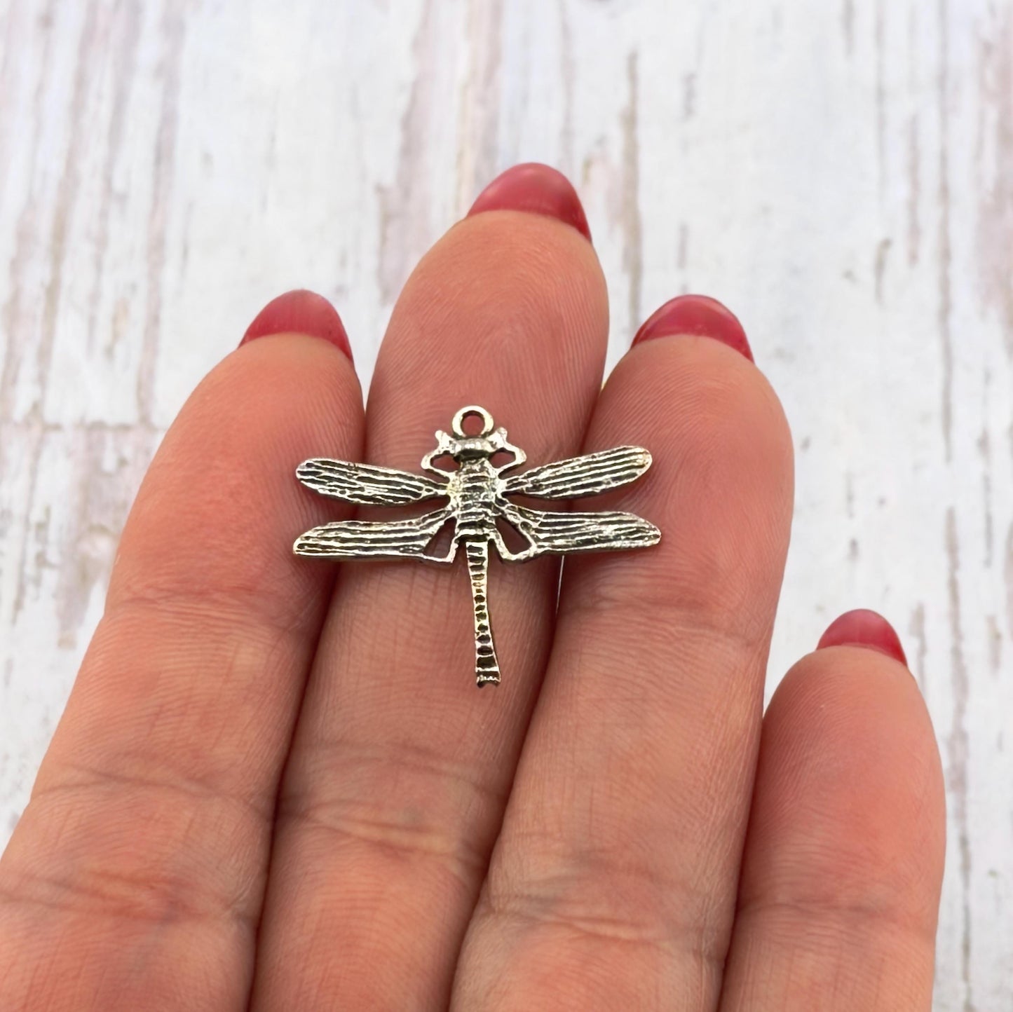 Dragonfly Charms (Set of 2), Antiqued Pewter Plated - PT688
