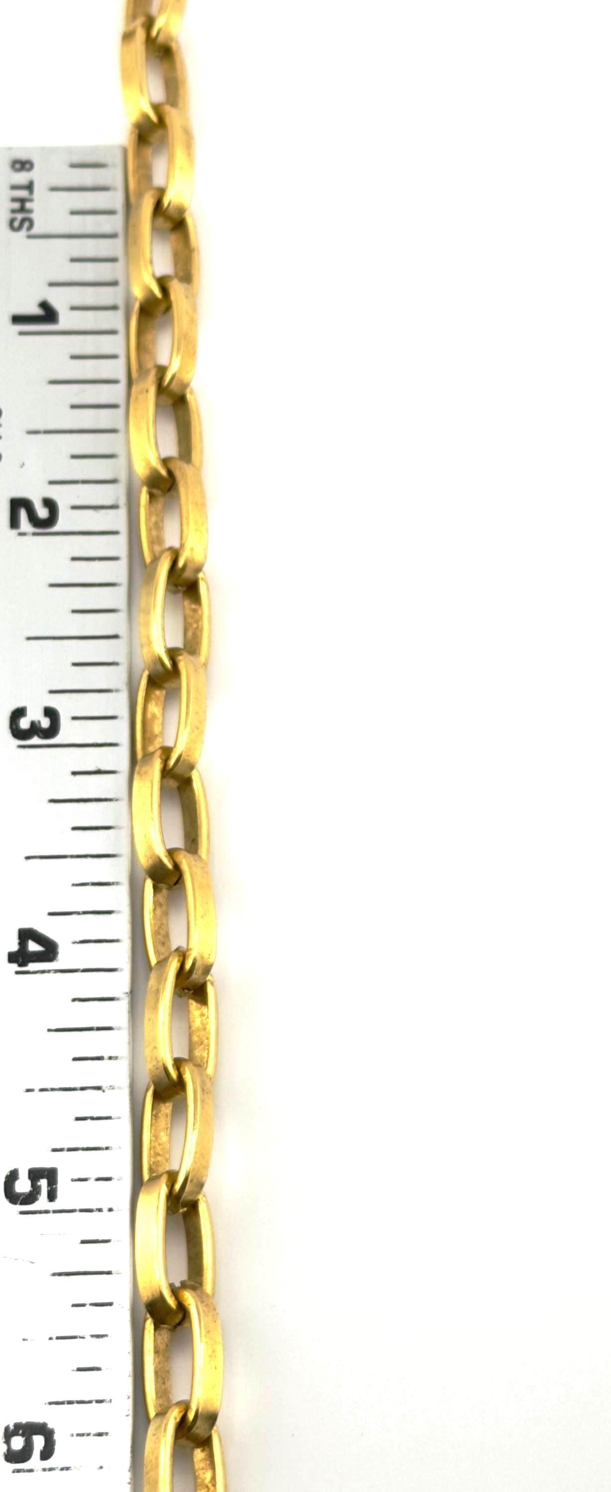 Long Link Paperclip Chain, Antiqued 18k Gold Plated - G101-CH