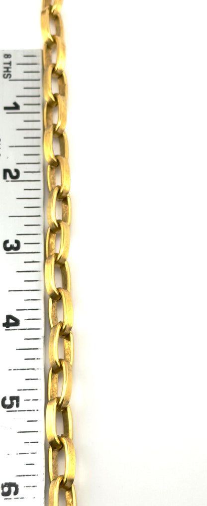 Long Link Paperclip Chain, Antiqued 18k Gold Plated - G101-CH