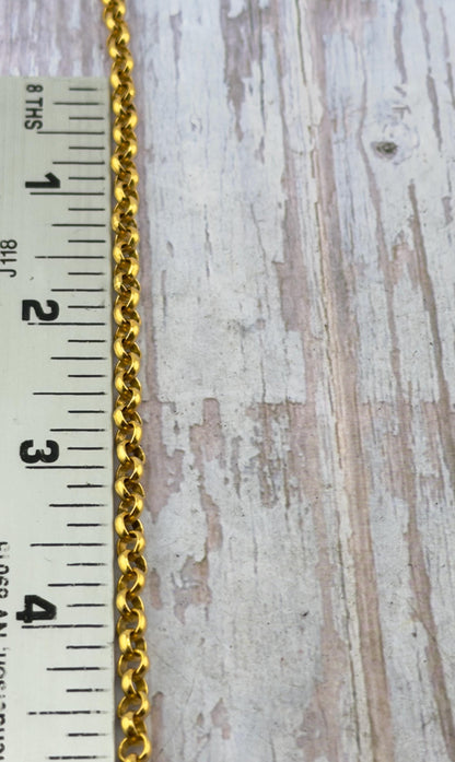4.5mm Rolo Chain, Antiqued 18k Gold Plated - G140-CH