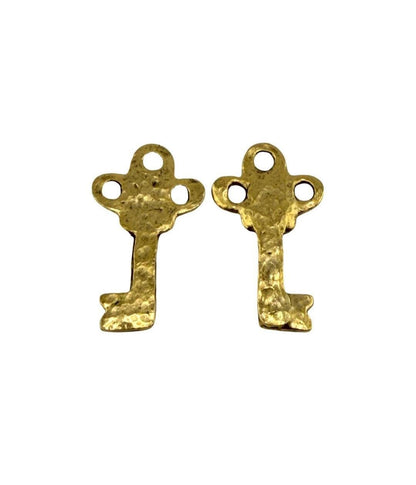 Colgante llave martillada, baño de oro de 18k envejecido - AG065