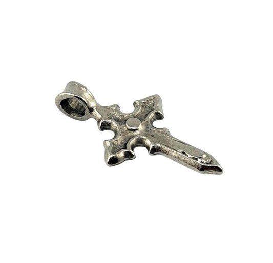 Ornate Cross Charm, Antiqued Pewter - PT421