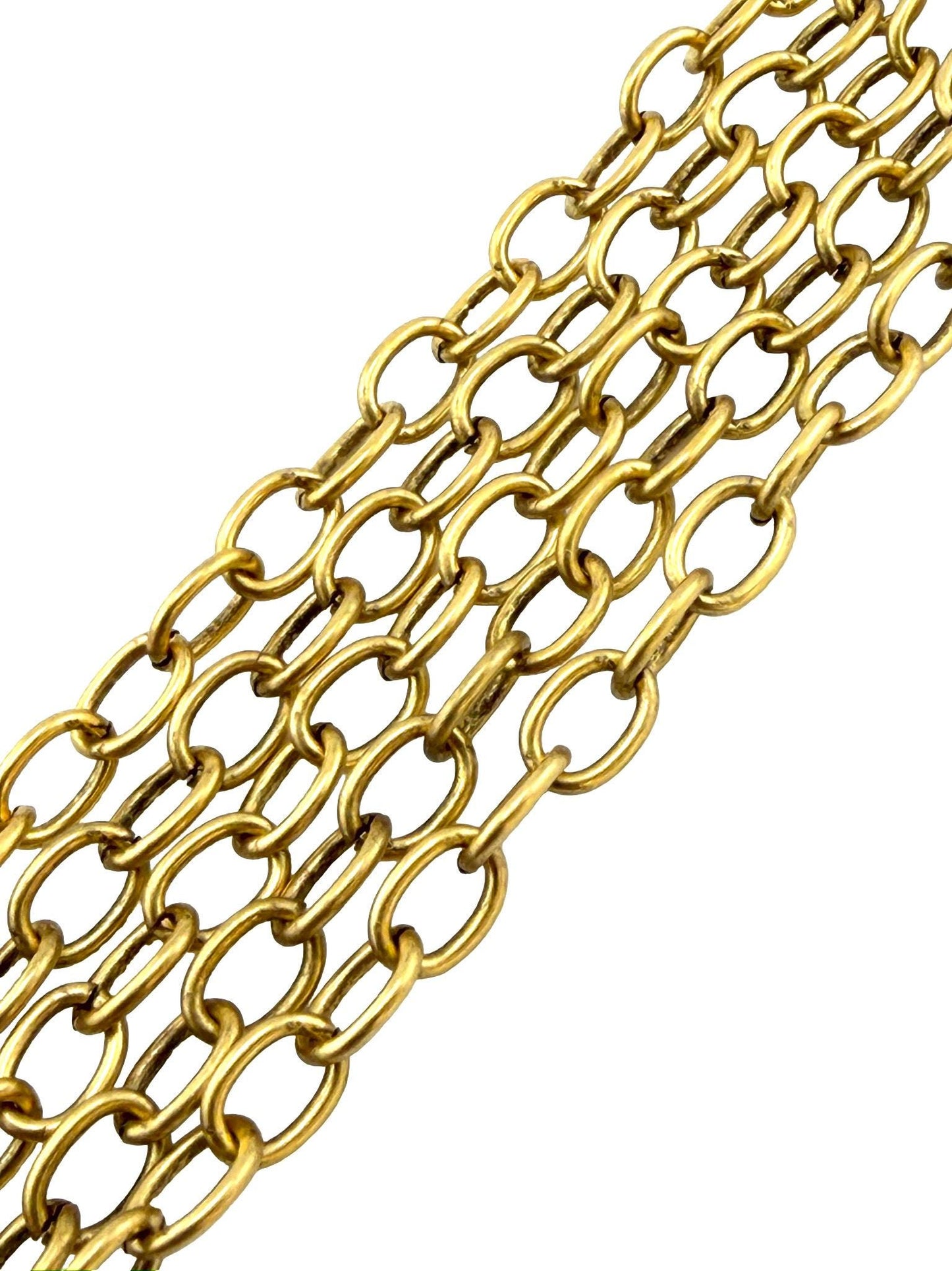 Chaîne ovale 5x7mm, plaqué or 18 carats vieilli - G110-CH