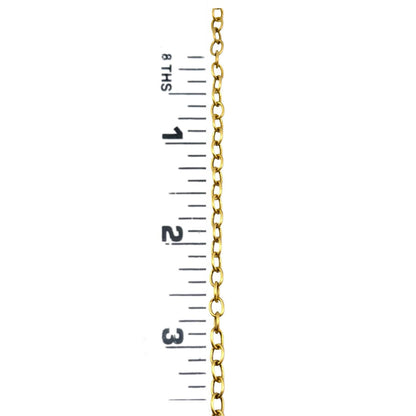 Chaîne ovale 5x7mm, plaqué or 18 carats vieilli - G110-CH