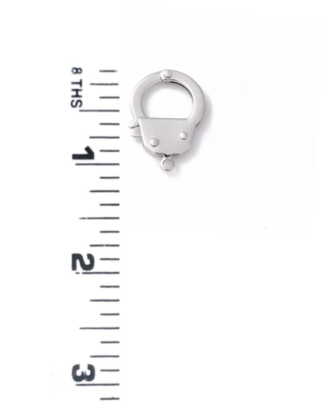 Large Handcuff Clasp, Stainless Steel - SS060