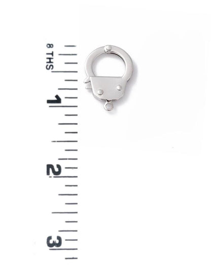 Large Handcuff Clasp, Stainless Steel - SS060