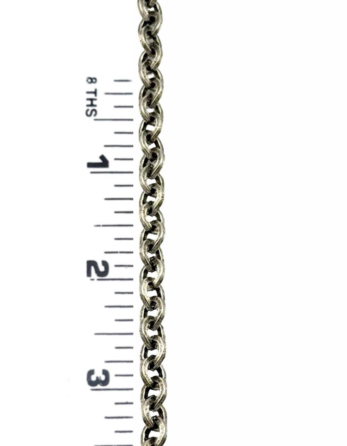 Flat Link Oval Cable Chain, Antiqued Pewter Plated - P035-CH