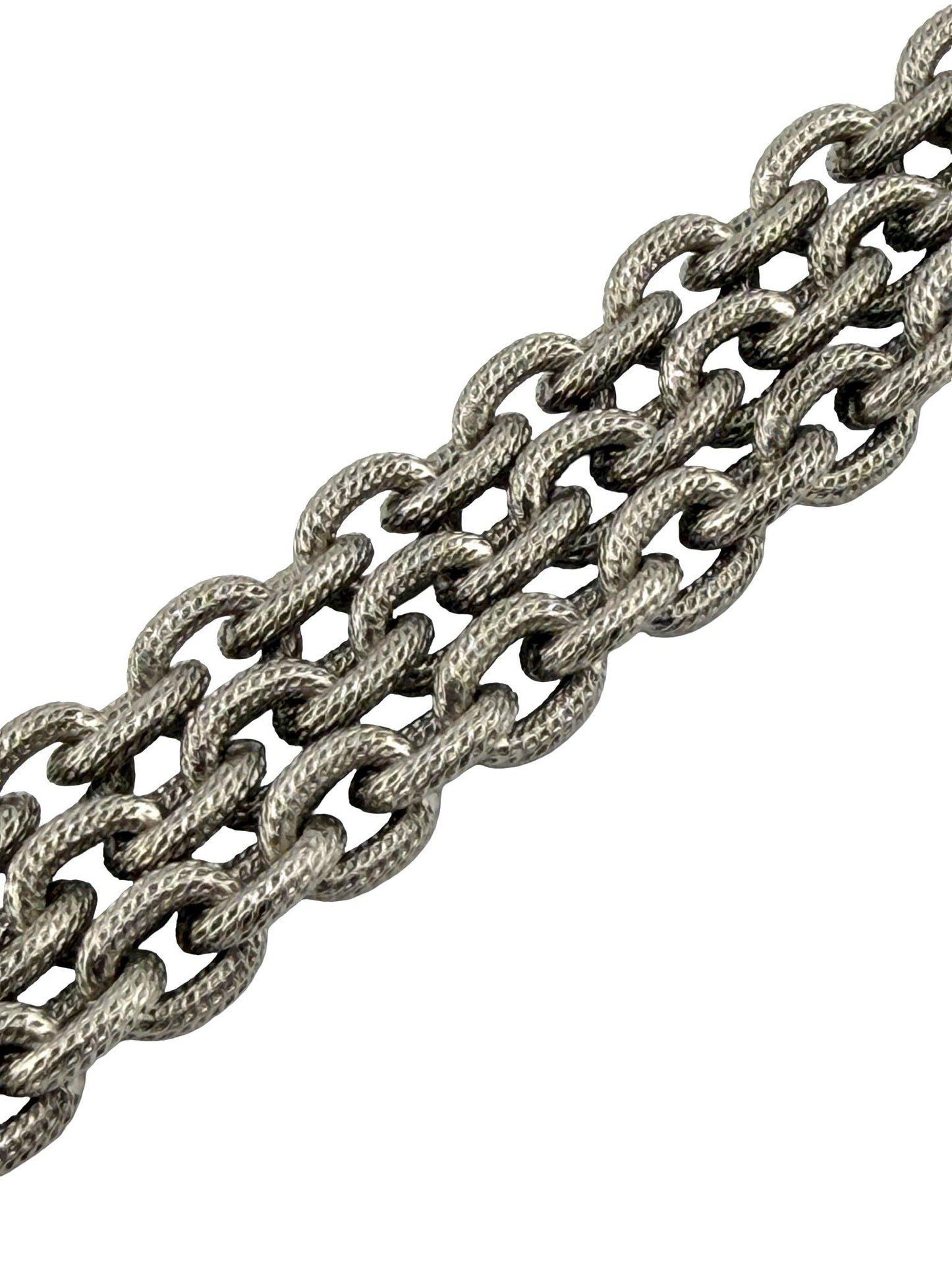 Thick Oval Textured Cable Chain, Antiqued Pewter Plated - P039-CH