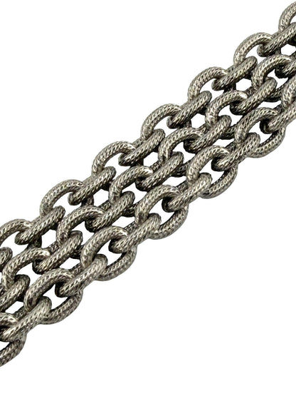Thick Oval Textured Cable Chain, Antiqued Pewter Plated - P039-CH
