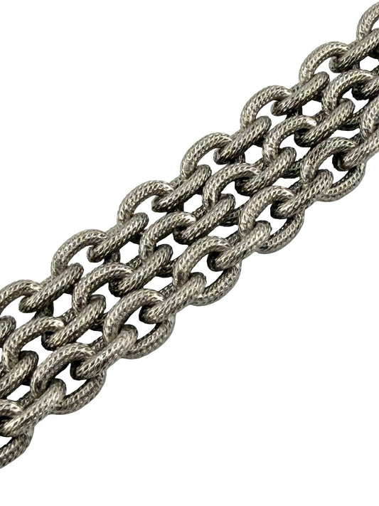 Thick Oval Textured Cable Chain, Antiqued Pewter Plated - P039-CH