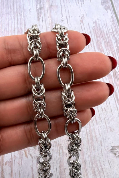 Large Chunky Byzantine Chain, Stainless Steel