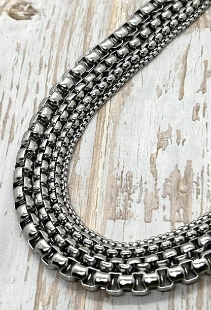 Round Box Chain, Stainless Steel
