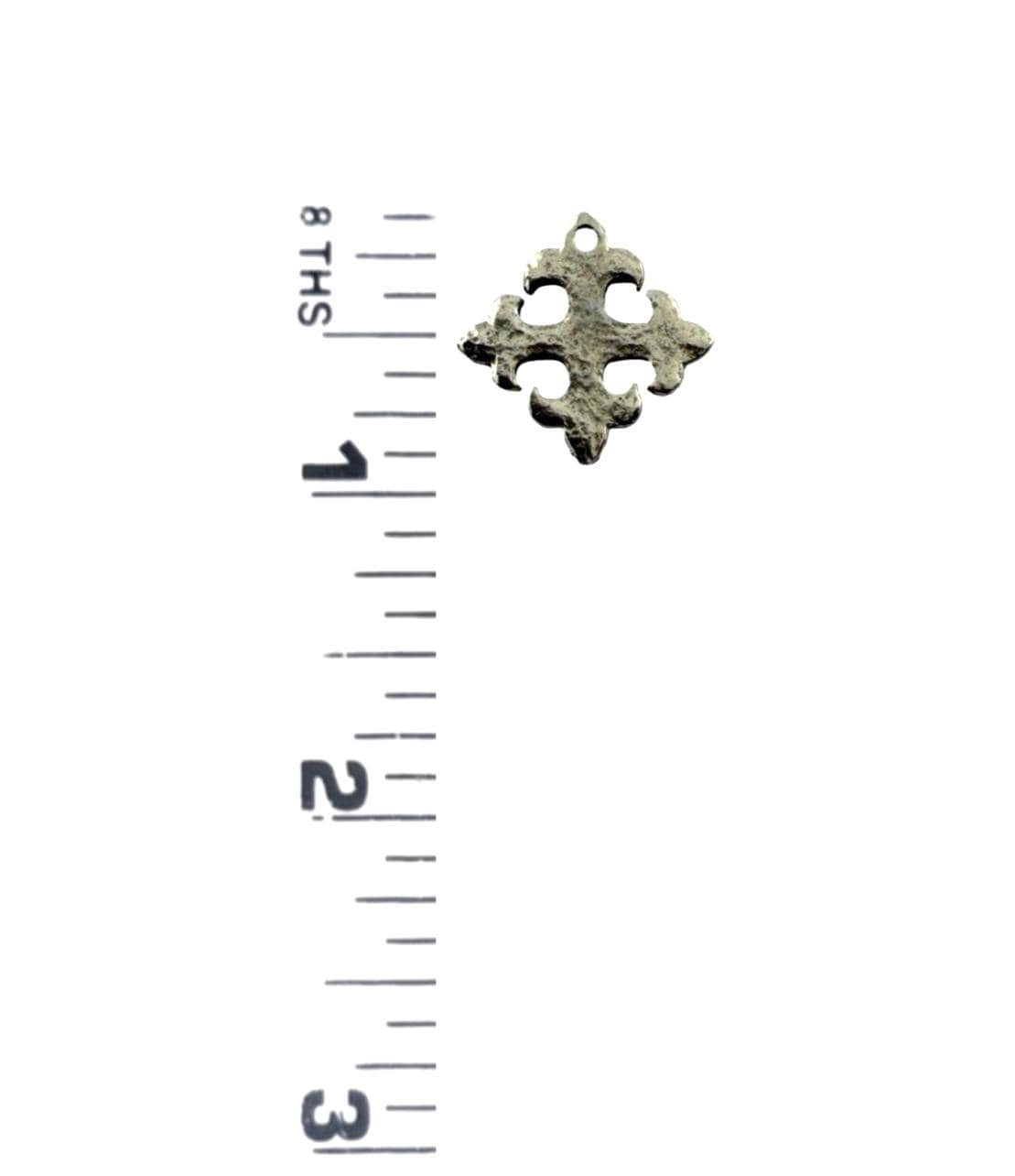 Fleury Cross Charm, Antiqued Pewter - PT388