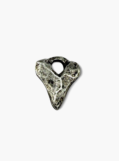 Rustic Heart Charm, Antiqued Pewter - PT498