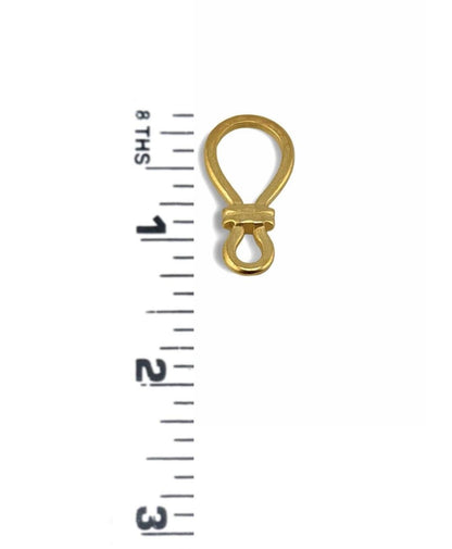 Conector de aro martillado, chapado en oro de 18k satinado - ST658